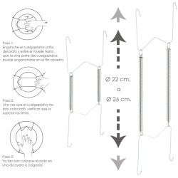 Cuelgaplatos Muelle Para platos de Ø 22 a 26 cm.