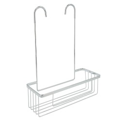 Oryx Cestillo De Baño para Colgar De Acero Cromado En Griferia, Gifros, Duchas, Bañeras, Color INOX 30x12x38 (Alt) Cm. Sin Aguje