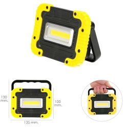 Linterna de Trabajo Led  Multifunción Recargable 2.000 mAh. / 10 W. / 500 Lúmenes / 4 Imanes / Bateria Externa / Soporte 180