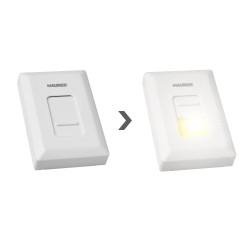 Linterna / Luces Led Para Pared / Armario Tipo Interruptor A pilas (4 AAAA)	400 Lumenes (Fijación Mediante Pegatina o Iman)