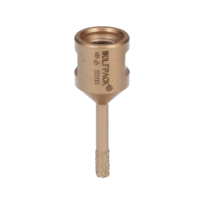 Corona Diamante Para Amoladora Ø 6 mm. Conexión Rosca M14. Corte Seco