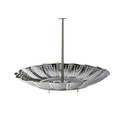 Cesta Vaporera Acero Inoxidable, Plegable Ø 13,5 / 23 cm. Cocina Al Vapor.