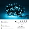 Guirnalda Luces Navidad 300 Leds Color Azul Hielo. Luz Navidad Interiores y Exteriores Ip44