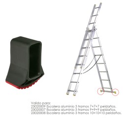 Contera Escalera Larguero Aluminio Industrial 10+10+10 / 9+9+9 / 7+7+7 Peldaños Version 2019