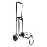 Carretilla Plegable Metalica De Carga - Porta Maletas Con Cuerda Elastica 93,5x33x44 cm. Carro De Transporte 50 Kg.