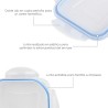 Juego Recipientes Cierres Hermeticos Plastico Rectangulares (6 Piezas)