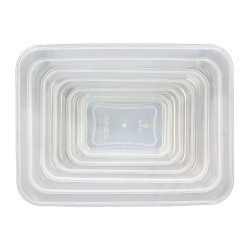 Juego Recipientes Cierres Hermeticos Plastico Rectangulares (6 Piezas)