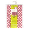 Mantel Hule Redondo Cuadros Rojos Impermeable Antimanchas PVC Ø140 cm. Uso Interior y Exterior