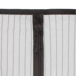 Cortina Mosquitera Para Puertas Con Cierre Central Magnetico Automatico 120 x 240 (Alt.) cm. Color Negro.