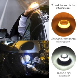 Luz Led Emergencia Coche V16 Baliza Luminosa Homologada Recargable USB