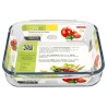Fuente Horno Cristal Borosilicato Cuadrada 1,1L. 20,7x20,7 cm. Ideal Meclas, Ensaladas, Postres, Cocina, Resposteria. Libre BPA