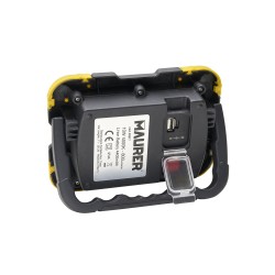 Foco Led Plano Recargable  10 Watt. 800 Lumenes Luz blanca 4000K Protección IP44. Portatil Proyector Led Obras