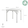 Mesa Plegable Cuadrada Multifuncional, Portatil, Resistente,Multiusos 86x86x74 cm. Color Blanco
