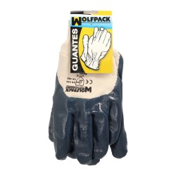 Guantes Nitrilo / Lona  Pesados Nimax 10" (Par)