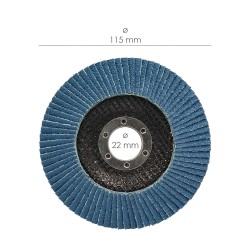 Disco Laminas Lija Circonio 115x22 mm. Grano  80