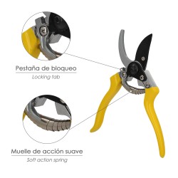 Tijeras Podar 1 Mano Japonesa Akagi T-8S  220 mm. Mangos Aluminio Endurecido, Hoja Recubierta PTFE