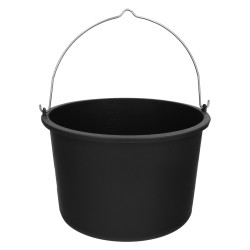 Cubo Obra Italiano Capacidad 10 Litros, Con Marcas Medidoras, Asa Acero Galvanizado, Resistente y Ligero.