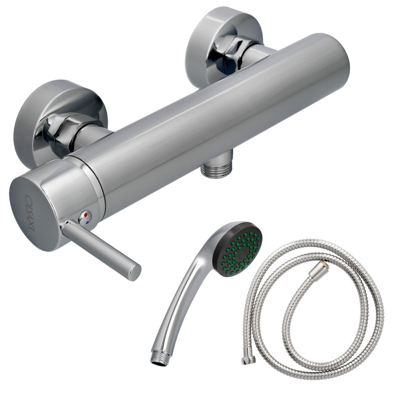 Monomando Ducha "Dresde" Mezclador Derecha Grifo Baño, Grifo Encimera, Grifo Cocina, Grifo Mezclador. Cartucho Ceramico Ø 35 mm.