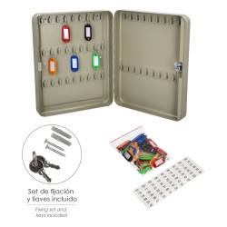 Armario De Seguridad Para Llaves Para 45  Llaves, Armario Seguridad Llaves, Armario Llavero, 6x24x30 cm.