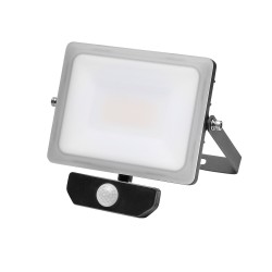 Foco Led Plano 30 Watt. Luz Blanca 4000 K  IP 65 2400 Lumenes Con Sensor de Presencia