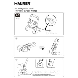 Foco Led Plano 30 Watt. Luz Blanca 4000 K IP 65 2400 Lumenes Con Asa de Transporte, Proyector Led Con Asa, Foco Led Trabajo