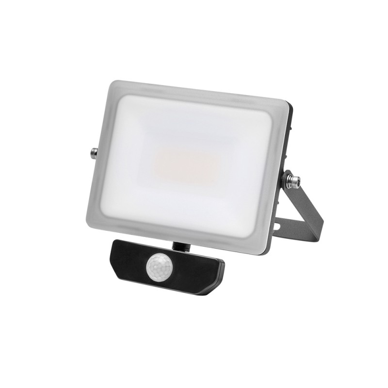 Foco Led Plano 10 Watt. Luz Blanca 4000 K  IP 65 800 Lumenes Con Sensor de Presencia