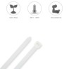 Brida Nylon 100%. Color Blanco / Natural 3,5 x 200 mm. 100 Piezas. Abrazadera Plastico, Organizador Cables, Alta Resistencia