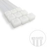 Brida Nylon 100%. Color Blanco / Natural 2,5 x 160 mm. 100 Piezas. Abrazadera Plastico, Organizador Cables, Alta Resistencia