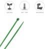 Brida Nylon 100%. Color Verde 4,6 x 200 mm. Bolsa 100 Unidades. Abrazadera Plastico, Organizador Cables, Alta Resistencia
