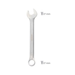 Llave Combinada Plus 27x27 Acero Cromo Vanadio DIN 3113. Llave Doble Boca, Llave Fija, Llave Estrella