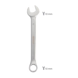 Llave Combinada Plus 10x10 Acero Cromo Vanadio DIN 3113. Llave Doble Boca, Llave Fija, Llave Estrella