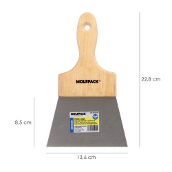 Espatula Techos Mango Madera Hoja Acero 90 x 140 mm. Espatula Yeso, Espatula Pintor, Espatula Masillas, Espatula Pladur, etc.
