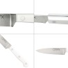 Cuchillo Husky Verduras 17 cm. Hoja Acero Inoxidable, Cuchillo Verduras, Cuchillo Cortar Verduras Mango Ergonomico Blanco