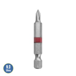 Puntas Largas Destornillador Phillips N 0 (2 Piezas). Acero S2 al Cromo Vanadio. Puntas Hexagonales, Destorpuntas,