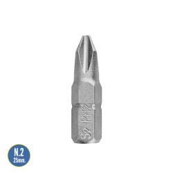 Puntas Destornillador Phillips N 2 (50 Piezas). Acero S2 al Cromo Vanadio. Puntas Hexagonales, Destorpuntas,