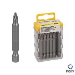 Puntas Largas Destornillador Pozidriv N 1 (20 Piezas). Acero S2 al Cromo Vanadio. Puntas Hexagonales, Destorpuntas,