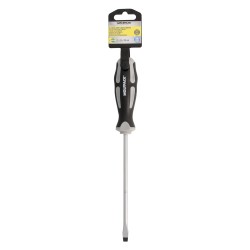 Destornillador Plano Estampado Acero S2 Mango TPR Bimaterial. Medida 1,2 x Ø 6,5 x 150 mm.  DIN5265
