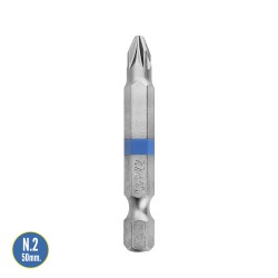 Destorpuntas Largo Pozidriv N 2 (2 Piezas) Acero S2 al Cromo Vanadio. Puntas Hexagonales, Destorpuntas,