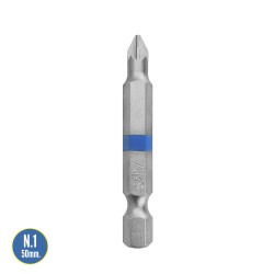 Destorpuntas Largo Pozidriv N 1 (2 Piezas) Acero S2 al Cromo Vanadio. Puntas Hexagonales, Destorpuntas,