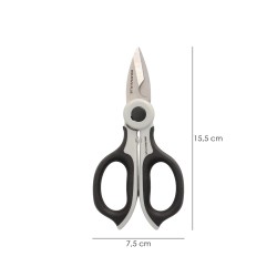 Tijeras Electricista 155 mm. Mango TPR Plus No tension. Con Funda Hojas Acero Inoxidable, Tijeras Cortar Cable, Pelacables