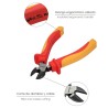 Alicates Corte Diagonal 150 mm. Mangos Aislados Acero Cromo Vanadio Pelacables, Corta Cables, Pelador Cables