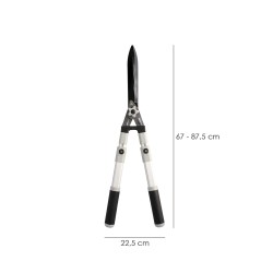 Tijeras Podar Setos 2 Manos Aluminio Telescopicas, Hojas Acero Antiadherente, Mango TPR, Ajuste Corte,