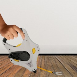 Cinta Metrica Fibra de Vidrio 50 Metros Sistema 3x Velocidad Recogida