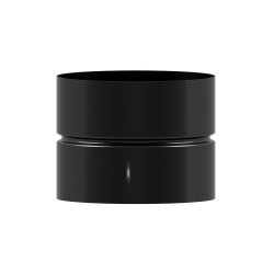 Manguito Union Tubos Estufa Vitrificado Negro Hembra - Hembra Ø 150 mm. Machon, Empalme Tubos Chimena, Empalme Tubos Estufa,