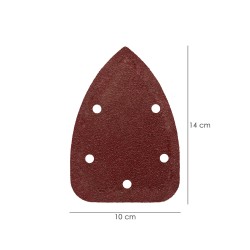 Lija Recambio Velcro Delta  140x100 mm. Con Agujeros Grano  80 (10 Piezas)