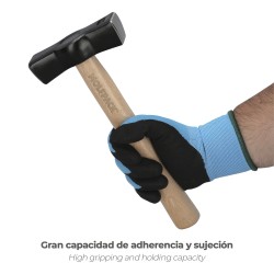 Guantes Nitrilo Reforzado Impregnado Talla 7" (Par)