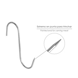 Gancho Carnicero Inoxidable N 2 De 120 x 5 mm. Gancho Para Productos Carnicos.