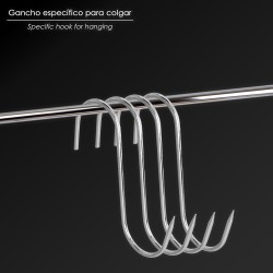 Gancho Carnicero Inoxidable N 7 De 220 x 10 mm. Gancho Para Productos Carnicos.
