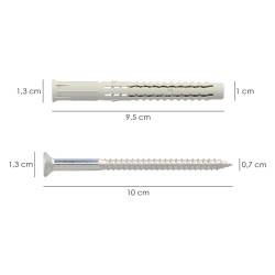 Taco NC-PS Con Tirafondo Torx 40 10 x 100 mm. (Caja De 50 Piezas)