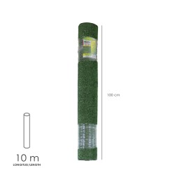Cesped Artificial 7 mm. Rollo 1x10 mt. Césped Moqueta Para Interior y Exterior. Jardín, Terraza, Balcón. Uso Domestico